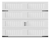 Long carriage panel single garage door